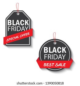 Black Friday Tag Design Victor Illustration