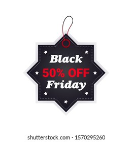 black friday tag discount badge holiday shopping concept big sale label advertising campaign vector illustration