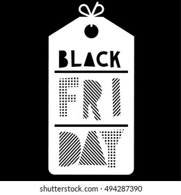 Black friday tag. Handwritten black friday design. vector illustration