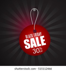 Black Friday Tag on abstract background