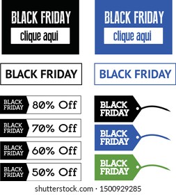 Black Friday Tags Price Vector 