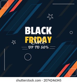 Forma abstracta de plantilla de viernes en negro