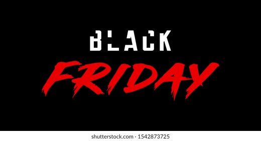 Black friday template. Design for card or banner. Vector illustration.