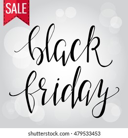 Black friday template with modern lettering