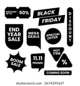 Design do Conjunto de Promoções do Modelo Black Friday