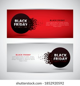black friday templates set with circular shape fading. vector illustration