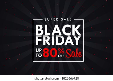 Black Friday text box on black background For special discounts on weekends.