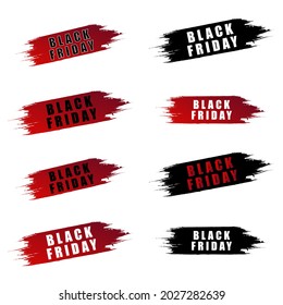 Vector vectorial de trazo de pincel de texto del viernes negro