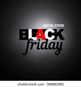 Black friday text composition | Vector illustration