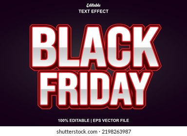 black friday text effect editable