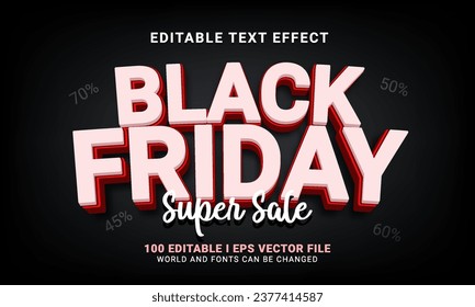 black friday text effect graphic style