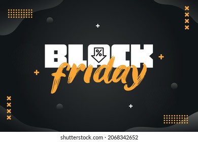 black friday text modern concept