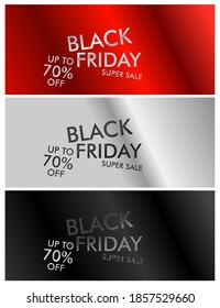 black friday text on black background vector design illustration.