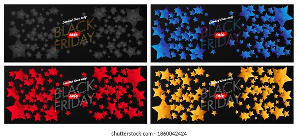 	
black friday text on black background vector design illustration