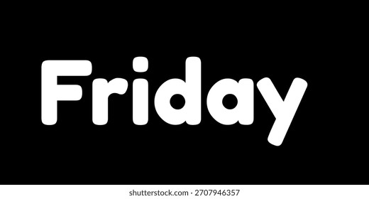 Black Friday Text on Black Background 