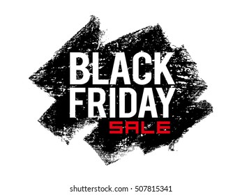 Black Friday text on grunge background