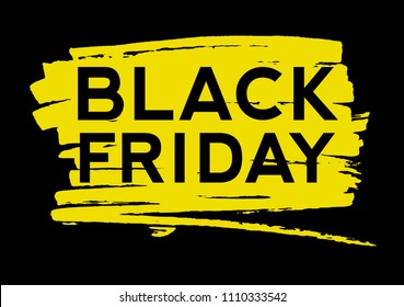 Black Friday Text on the Paint Splash, vector