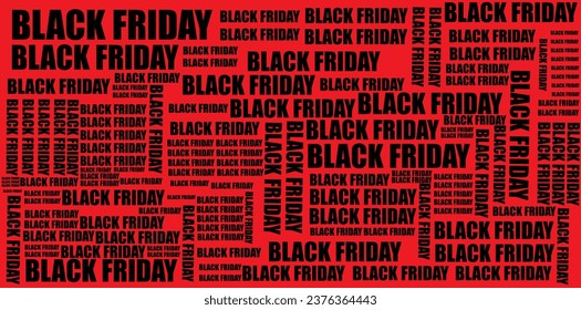 black friday text on red background