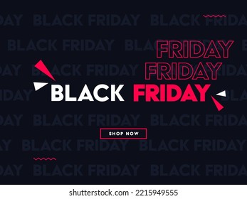 Black Friday Text Pattern Background For Advertising Poster Design.