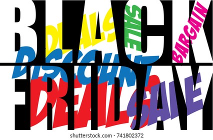 Black Friday text sign