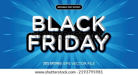 Black friday text style editable text effect