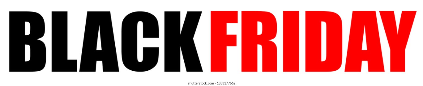 Vector de texto del Viernes Negro aislado en fondo blanco