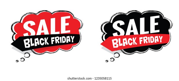 Black friday Thanksgiving Speech bubble. Vector eps Sale Bag sale banner Sale tag shop Shopping shopper Social media think thinking chat talk Network digital talking gift present 