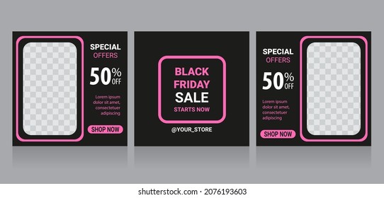 Black Friday Themed Social Media Post Editable Template. Perfect for advertisement,promotion,etc.