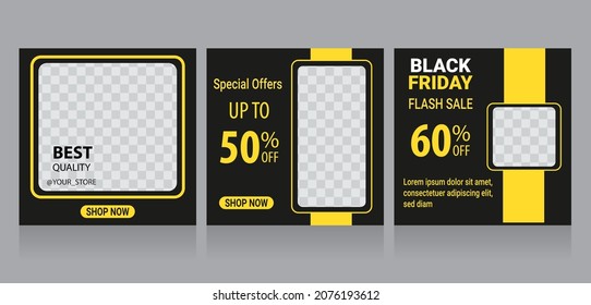 Black Friday Themed Social Media Post Editable Template. Perfect for advertisement,promotion,etc.