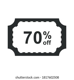 black friday, ticket offer sale announce icon silhouette style vector illustration