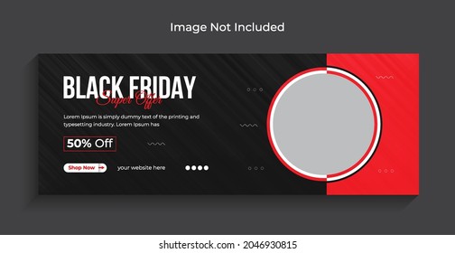 Black Friday timeline cover weekend sale social media banner and web banner design