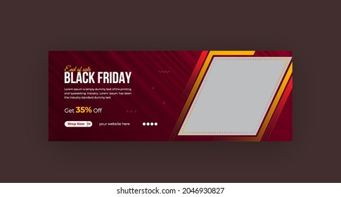 Black Friday timeline cover weekend sale social media banner and web banner design