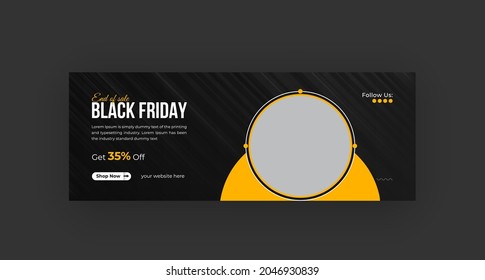 Black Friday timeline cover weekend sale social media banner and web banner design