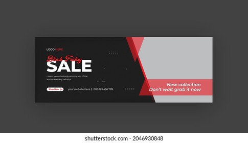Black Friday timeline cover weekend sale social media banner and web banner design