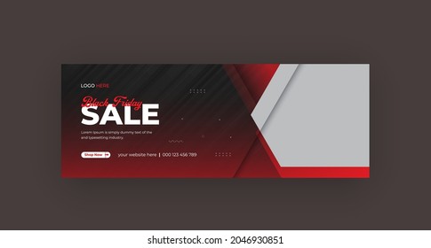 Black Friday timeline cover weekend sale social media banner and web banner design