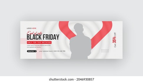 Black Friday timeline cover weekend sale social media banner and web banner design