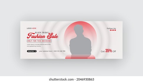 Black Friday timeline cover weekend sale social media banner and web banner design