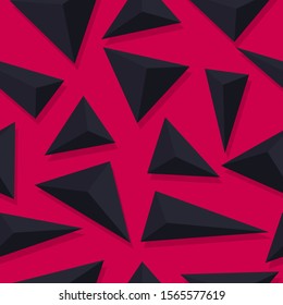 Black Friday triangle abstract seamless pattern geometric background texture