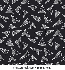 Black Friday triangle abstract seamless pattern geometric background texture