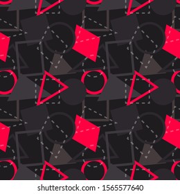 Black Friday triangle abstract seamless pattern geometric background texture