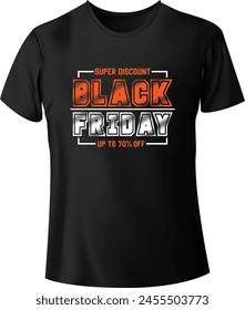 Black Friday T-shirt design vector template