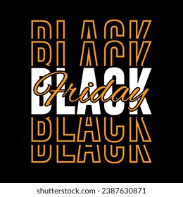 Black friday t-shirt, Black friday typography t-shirt design template, T-shirt design for Black Friday Sale