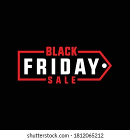 Black friday type logo design, vector.