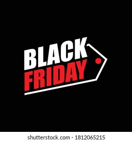 Black friday type logo design, vector