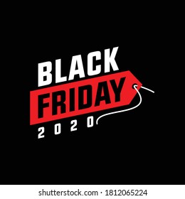 Black friday type logo design, vector