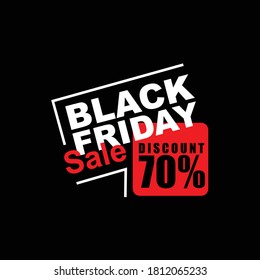 Black friday type logo design, vector