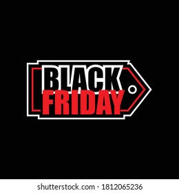Black friday type logo design, vector