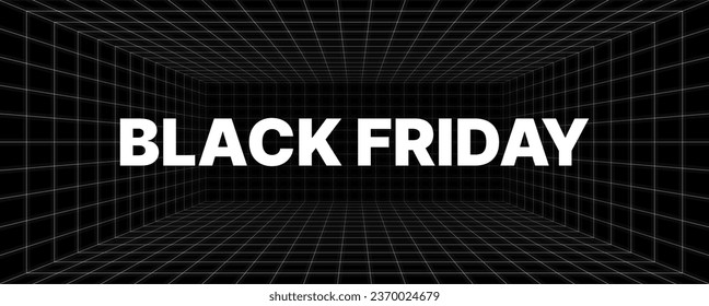 Black Friday Typography Banner.  Design Template for Black Friday Sale Event. Vector Illustration.