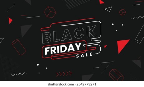 Banner da tipografia Black Friday ou cabeçalho do site. Modelo de design para venda Black Friday. Compre Ofertas Black Friday. Maior evento de compras. Capa de mídias sociais. website, anúncios, cartaz, promoção, vetor