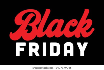 Black Friday typography design element Vector, black friday sale hand lettering design